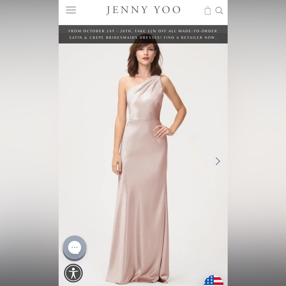 Jenny Yoo Lena dress in whipped apricot (worn once)